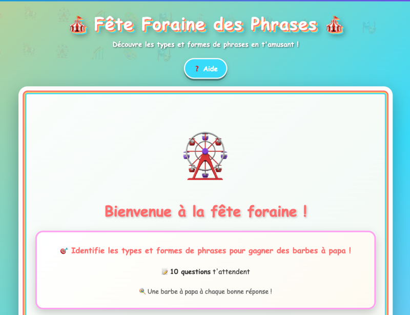 Les types et les formes de phrases (CM1)