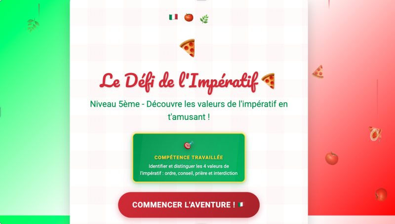 Les valeurs de l’impératif (5ème)