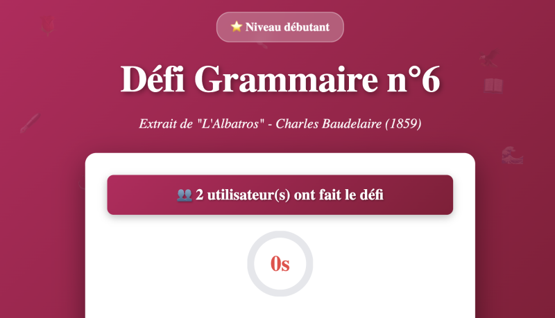 Défi grammaire n°6
