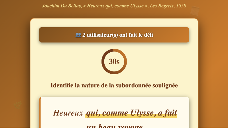 Défi grammaire n°23