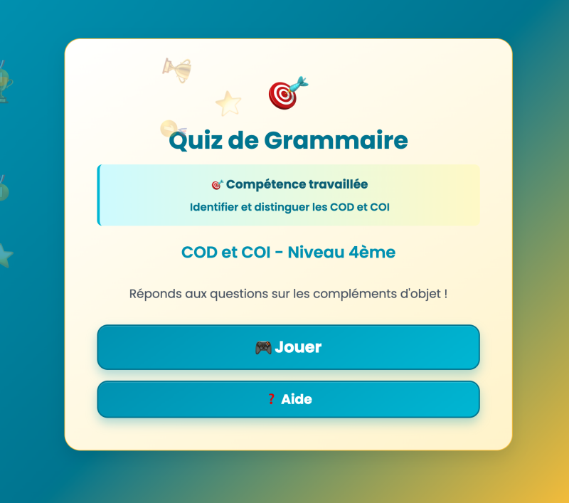 Le COD et le COI (4ème)