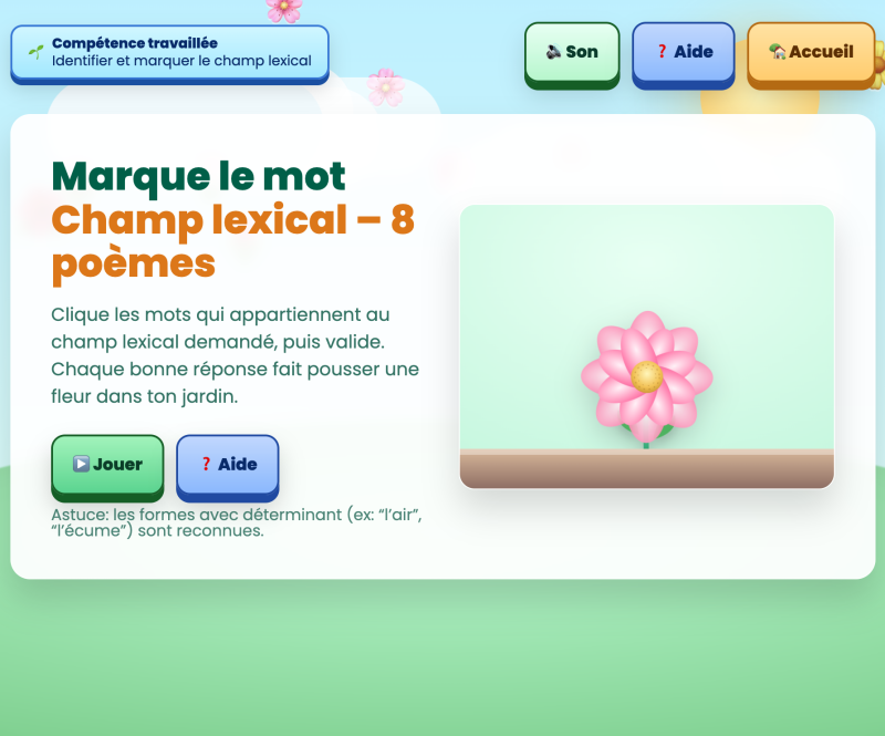 Le champ lexical (4ème)