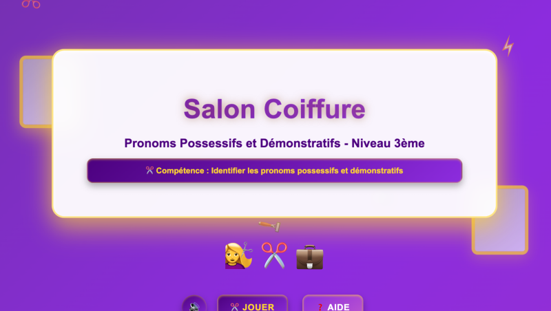 Les pronoms possessif et démonstratif (3ème)