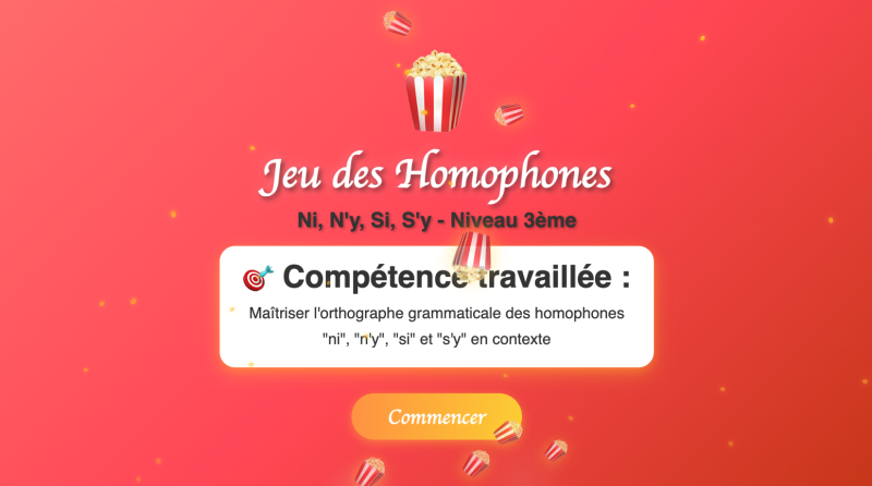 Les homophones ni, n'y / si, s'y (3ème)
