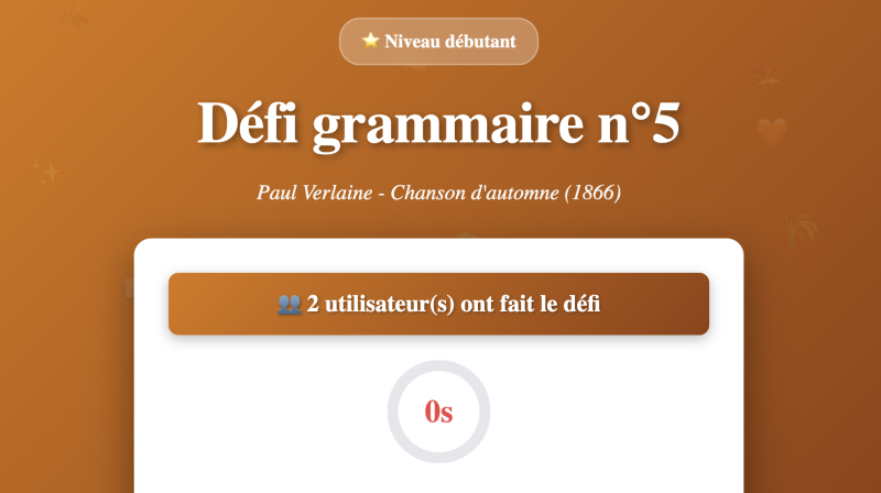 Défi grammaire n°5