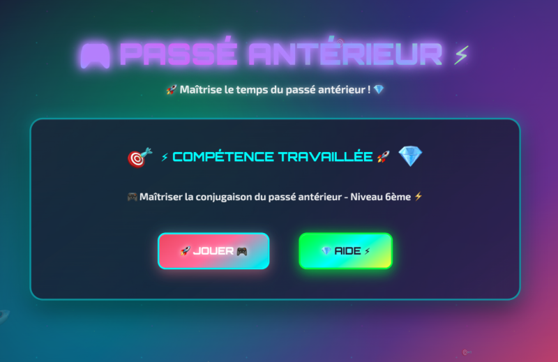 Le passé antérieur (6ème)