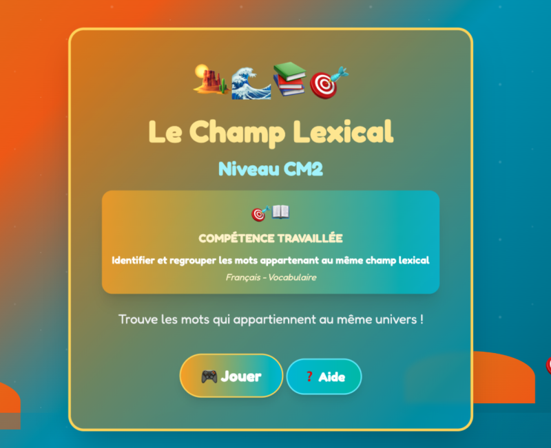 Le champ lexical (CM2)