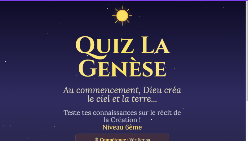 Le récit de création (6ème)