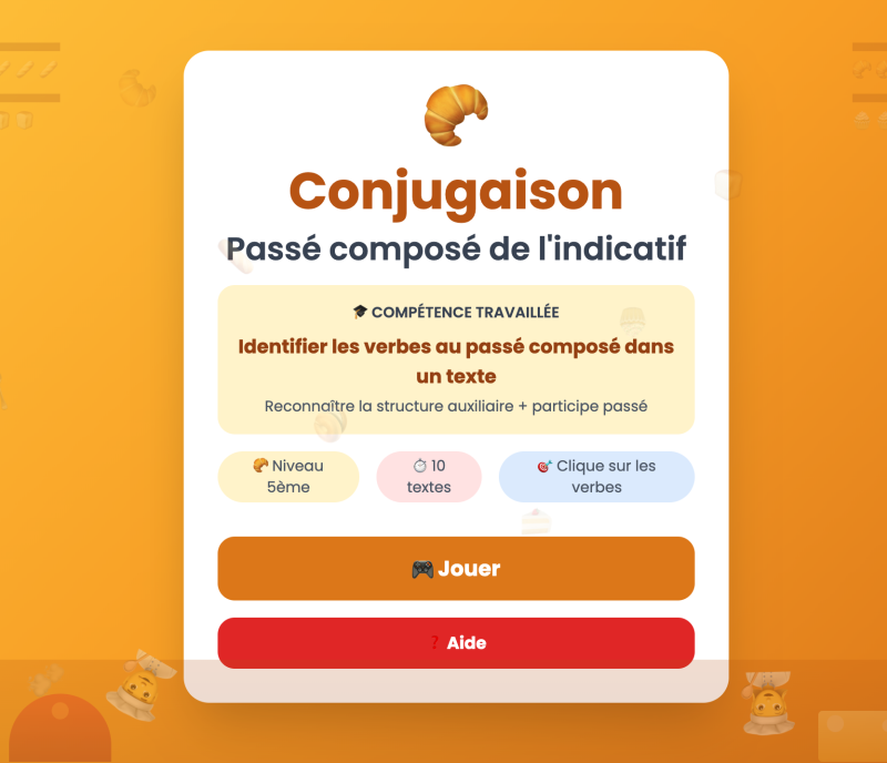 Le passé composé de l'indicatif (5ème)