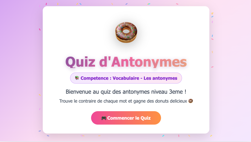 Les antonymes (3ème)