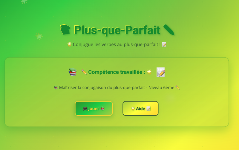 Le plus-que-parfait de l'indicatif (6ème)