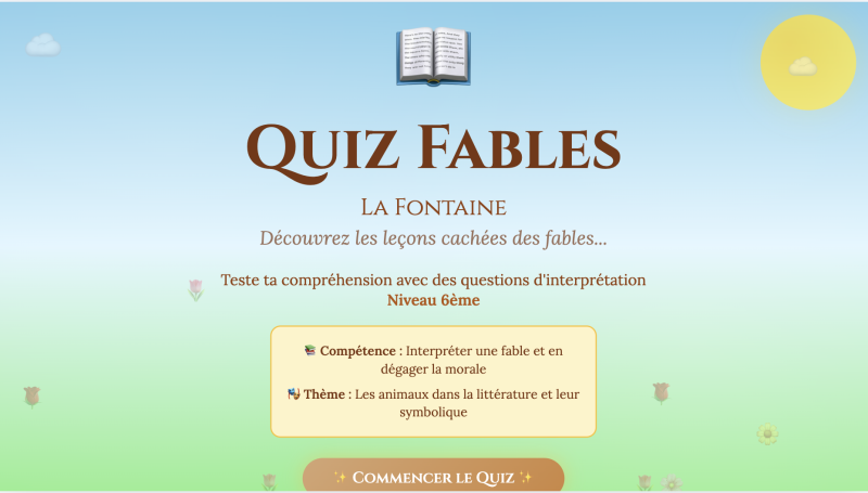 Fables et morales (6ème)
