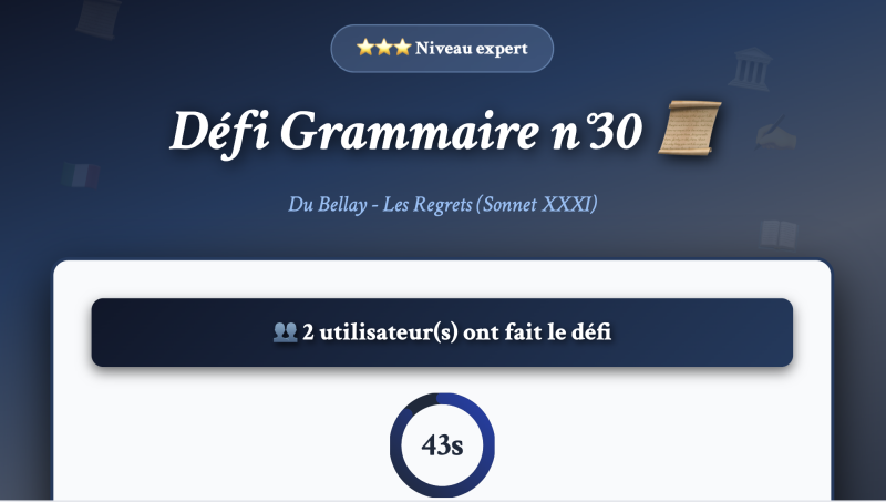 Défi grammaire n°30