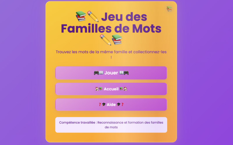 Les familles de mots (6ème)