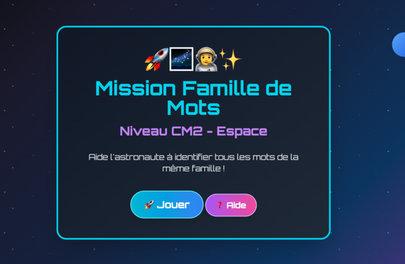 Les familles de mots (CM2)
