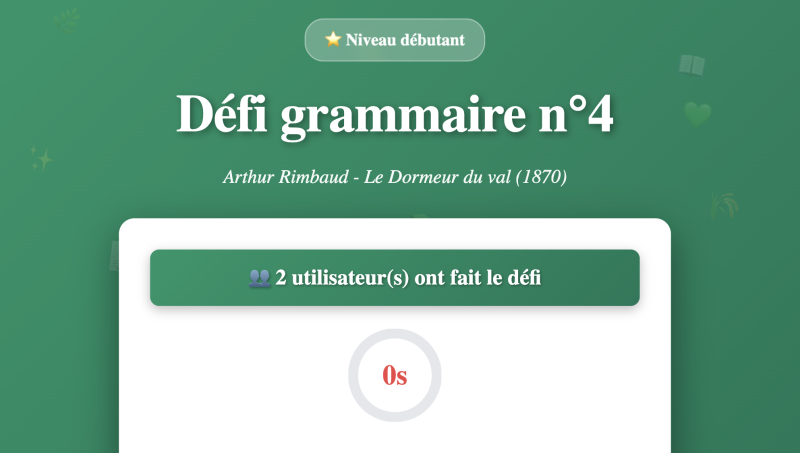 Défi grammaire n°4