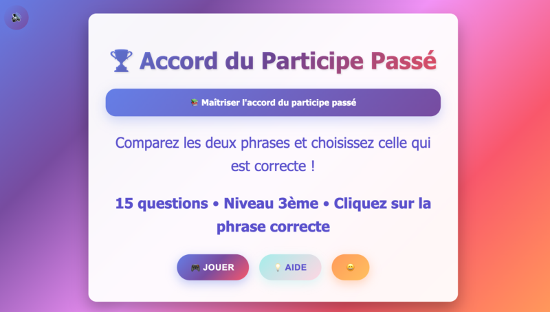 L'accord du participe passé (3ème)