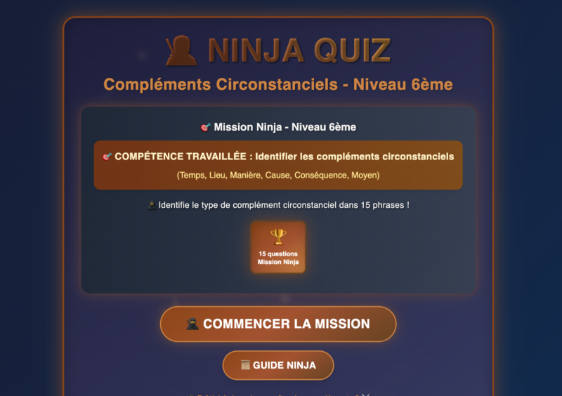 Les compléments circonstanciels (6ème) Gratuit