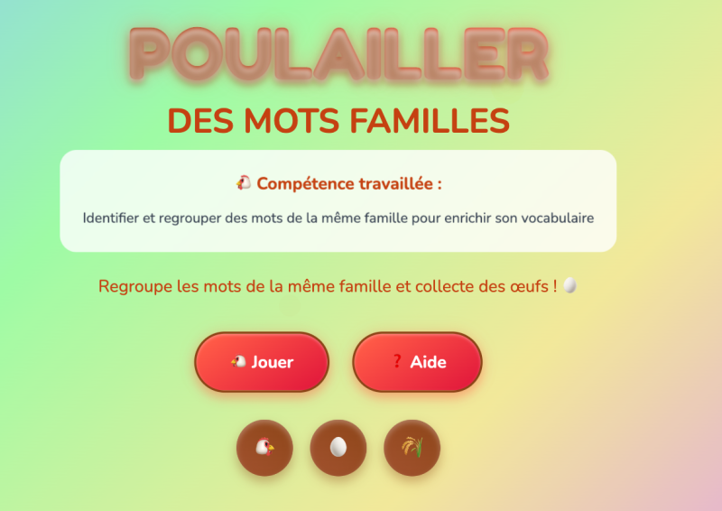 Les familles de mots (CM1)