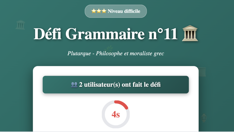 Défi grammaire n°11